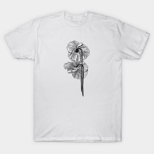 Hand Drawn Poppy Flower T-Shirt